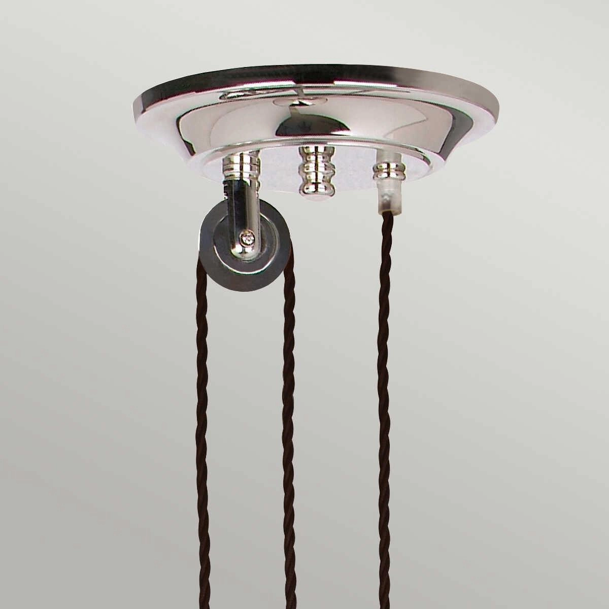 Elstead Provence Polished Nickel 1 Light Rise & Fall Pendant