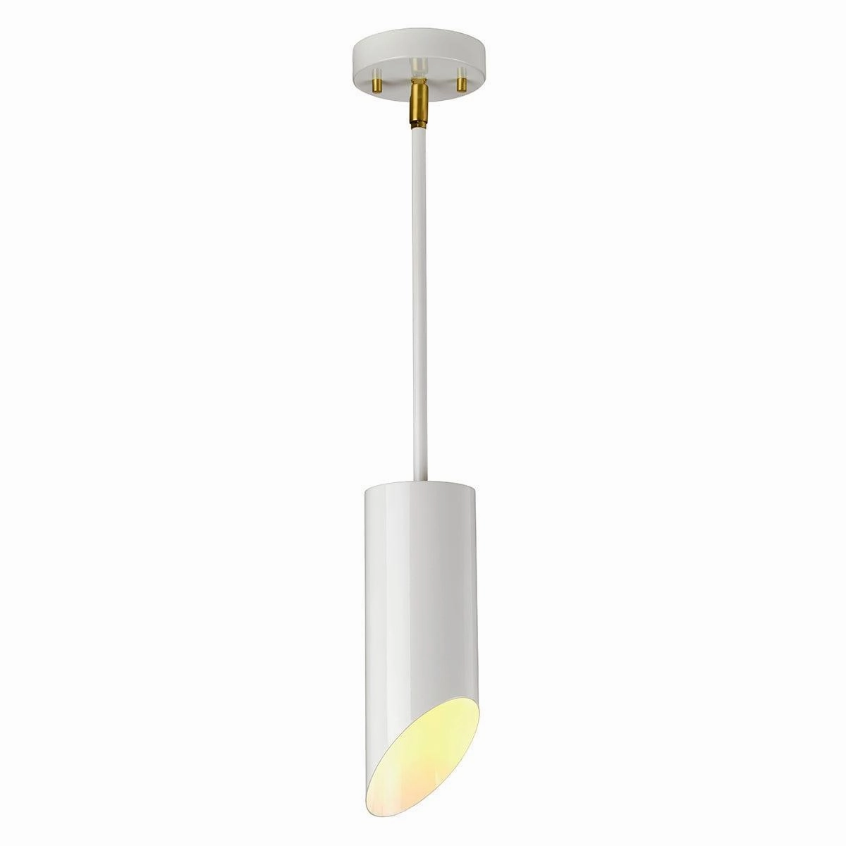 Elstead Quinto 1 Light White Aged Brass Ceiling Pendant Light minimalist ceiling light