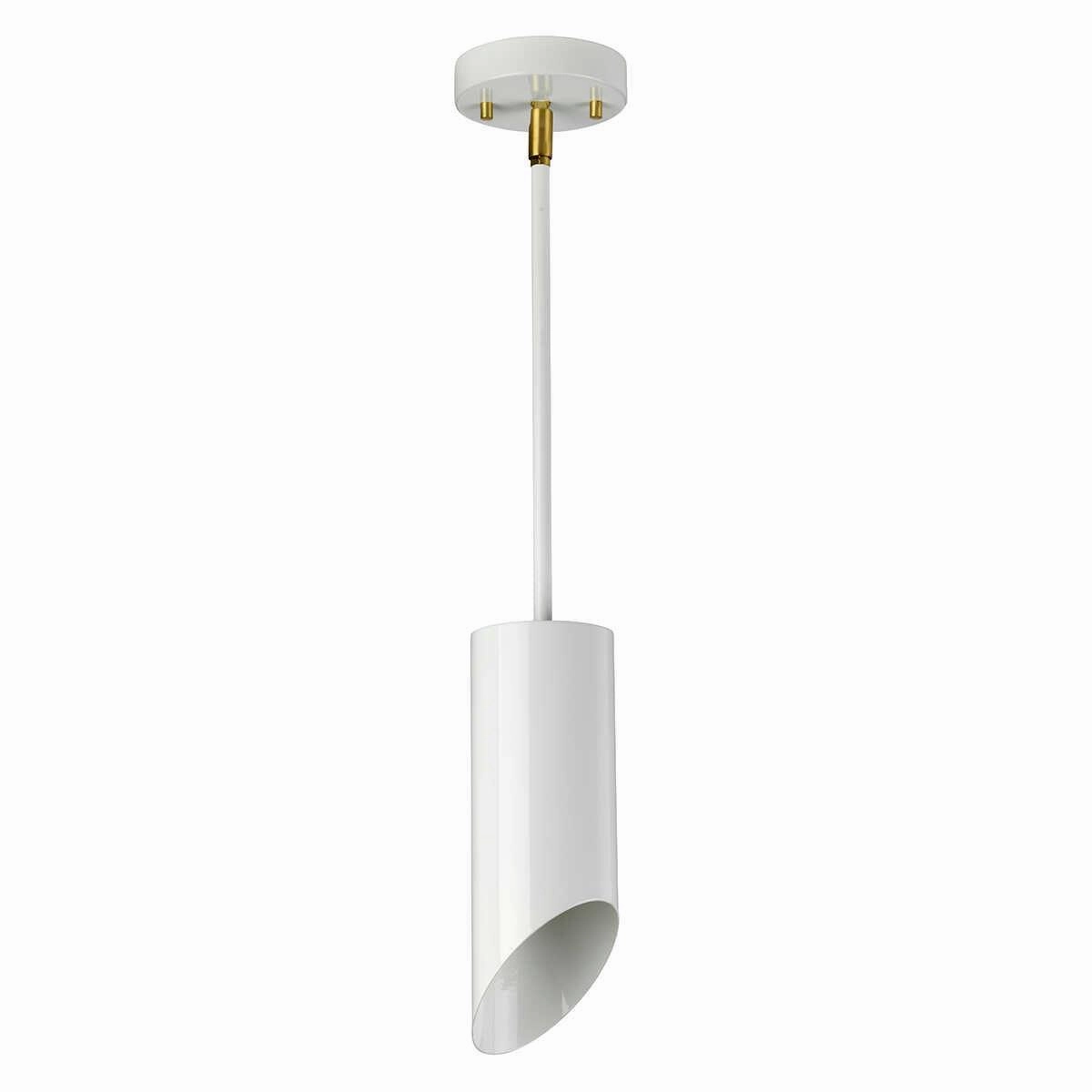 Elstead Quinto 1 Light White Aged Brass Ceiling Pendant Light