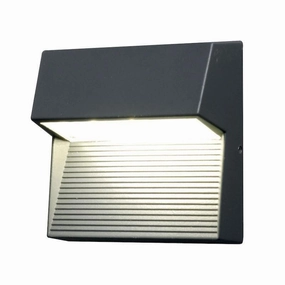 Elstead Radius Square Graphite LED Outdoor Wall Light indoor ambient light