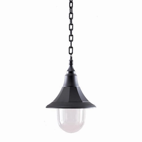 Elstead Shannon Black Outdoor Pendant Light indoor ambient light