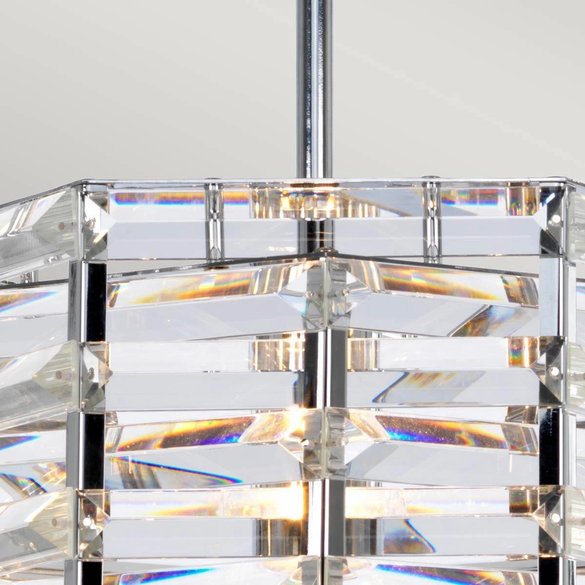 Elstead Shoal 1 Light Polished Nickel Ceiling Pendant