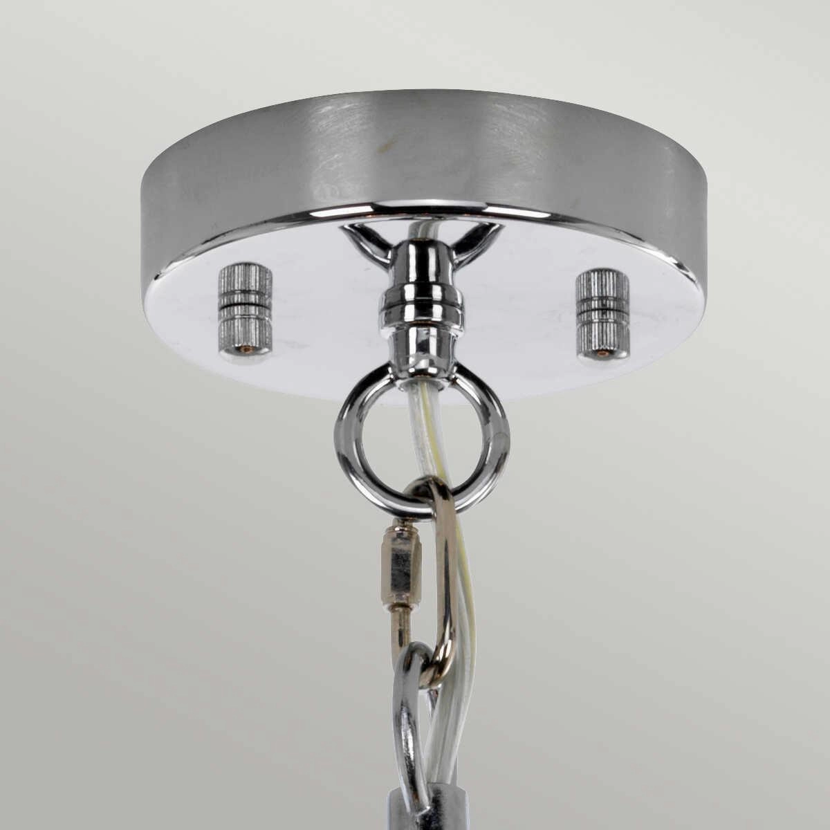 Elstead Shoal 1 Light Polished Nickel Ceiling Pendant