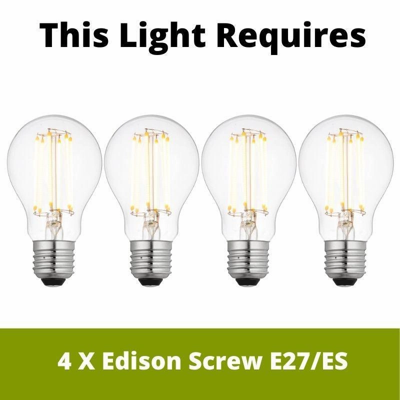 Elstead Shoal 4 Light Polished Nickel Ceiling Pendant