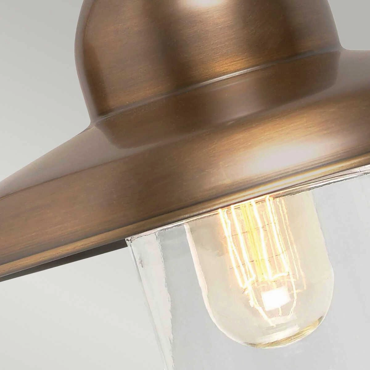 Elstead Somerton Brass Outdoor Wall Light