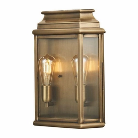 Elstead St Martins Large Aged Brass Outdoor Wall Light outdoor wall lamp