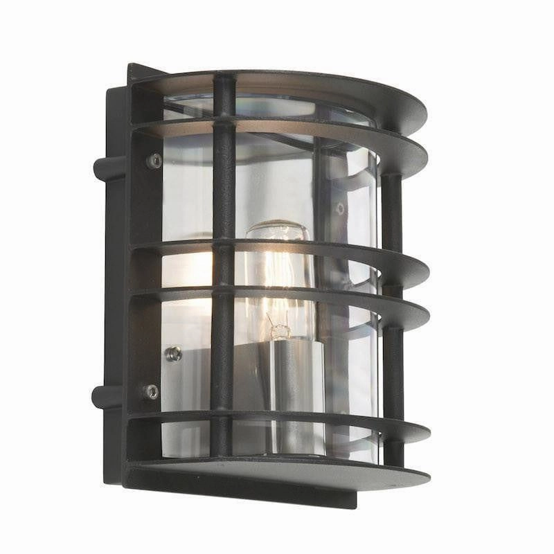 Elstead Stockholm Black Flush Wall Light outdoor wall lamp