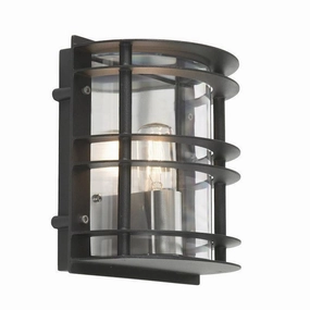 Elstead Stockholm Black Flush Wall Light outdoor wall lamp