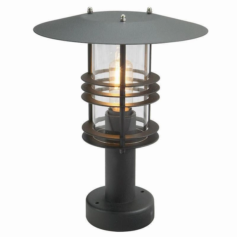 Elstead Stockholm Black Outdoor Pedestal Lantern outdoor wall lamp