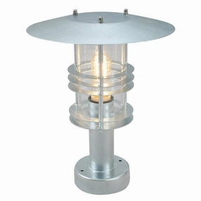 Elstead Stockholm Galvanised Steel Outdoor Pedestal Lantern outdoor wall lamp