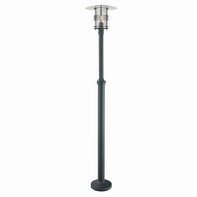 Elstead Stockholm Large Black Outdoor Lamp Post indoor ambient light