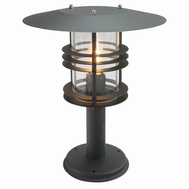 Elstead Stockholm Large Black Outdoor Pedestal Lantern outdoor wall lamp