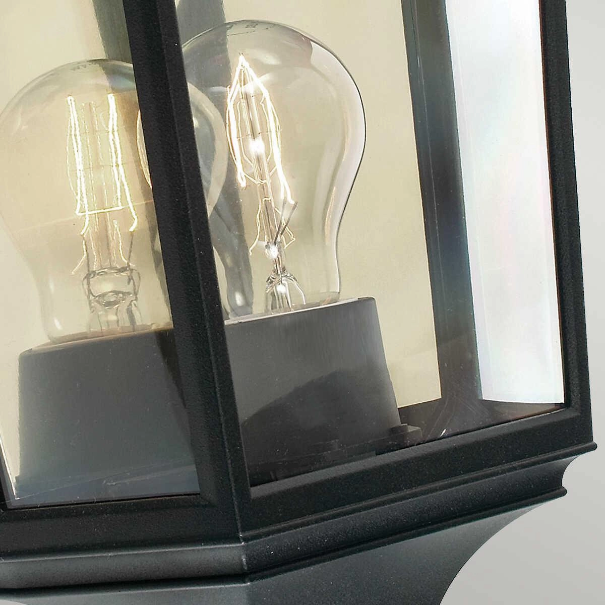 Elstead Turin Black Outdoor Half Wall Light