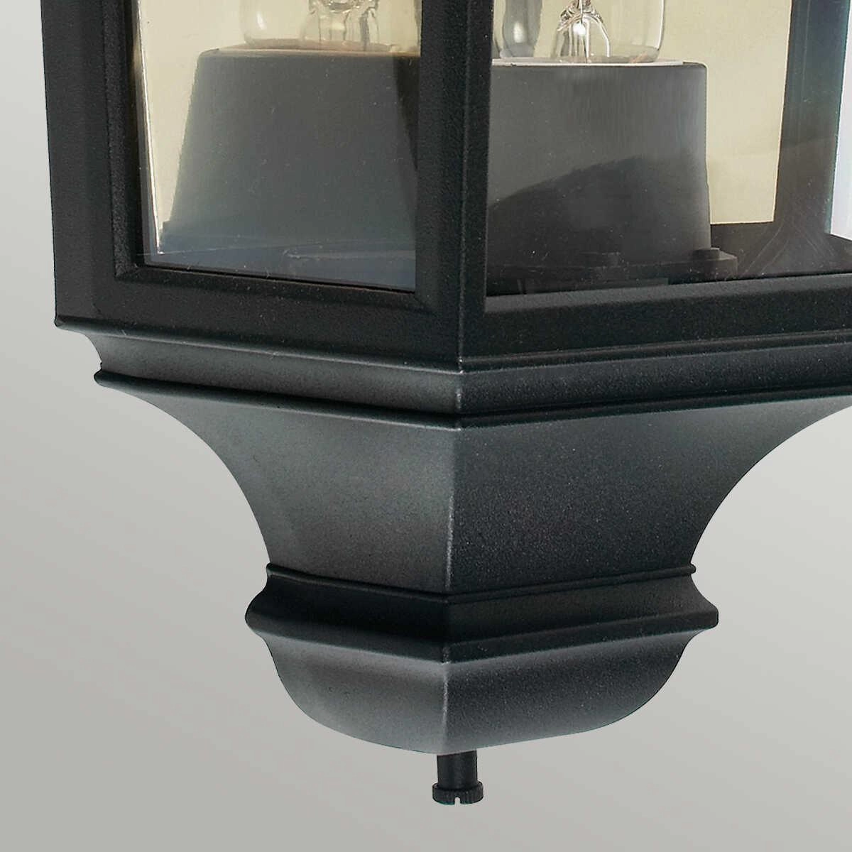 Elstead Turin Black Outdoor Half Wall Light