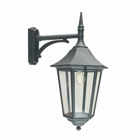 Elstead Valencia Grande Black Outdoor Downlighter Wall Light outdoor wall lamp