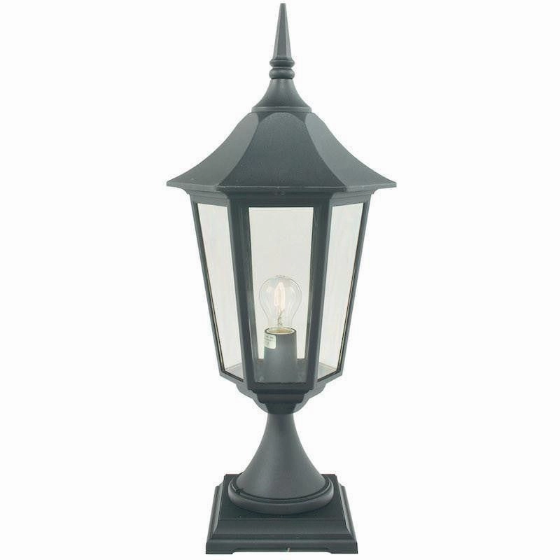 Elstead Valencia Grande Black Outdoor Pedestal Lantern outdoor wall lamp