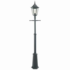 Elstead Valencia Grande Black Outdoor Single Arm Lamp Post indoor ambient light
