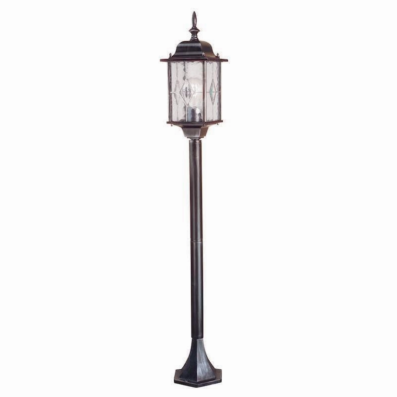 Elstead Wexford Black/Silver Outdoor Bollard Light outdoor wall lamp