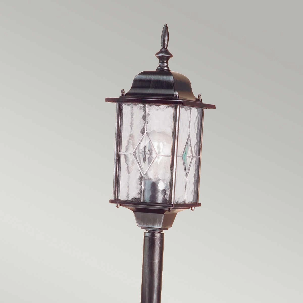 Elstead Wexford Black/Silver Outdoor Bollard Light