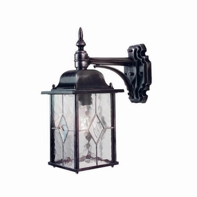 Elstead Wexford Black/Silver Outdoor Downlighter Wall Light outdoor wall lamp