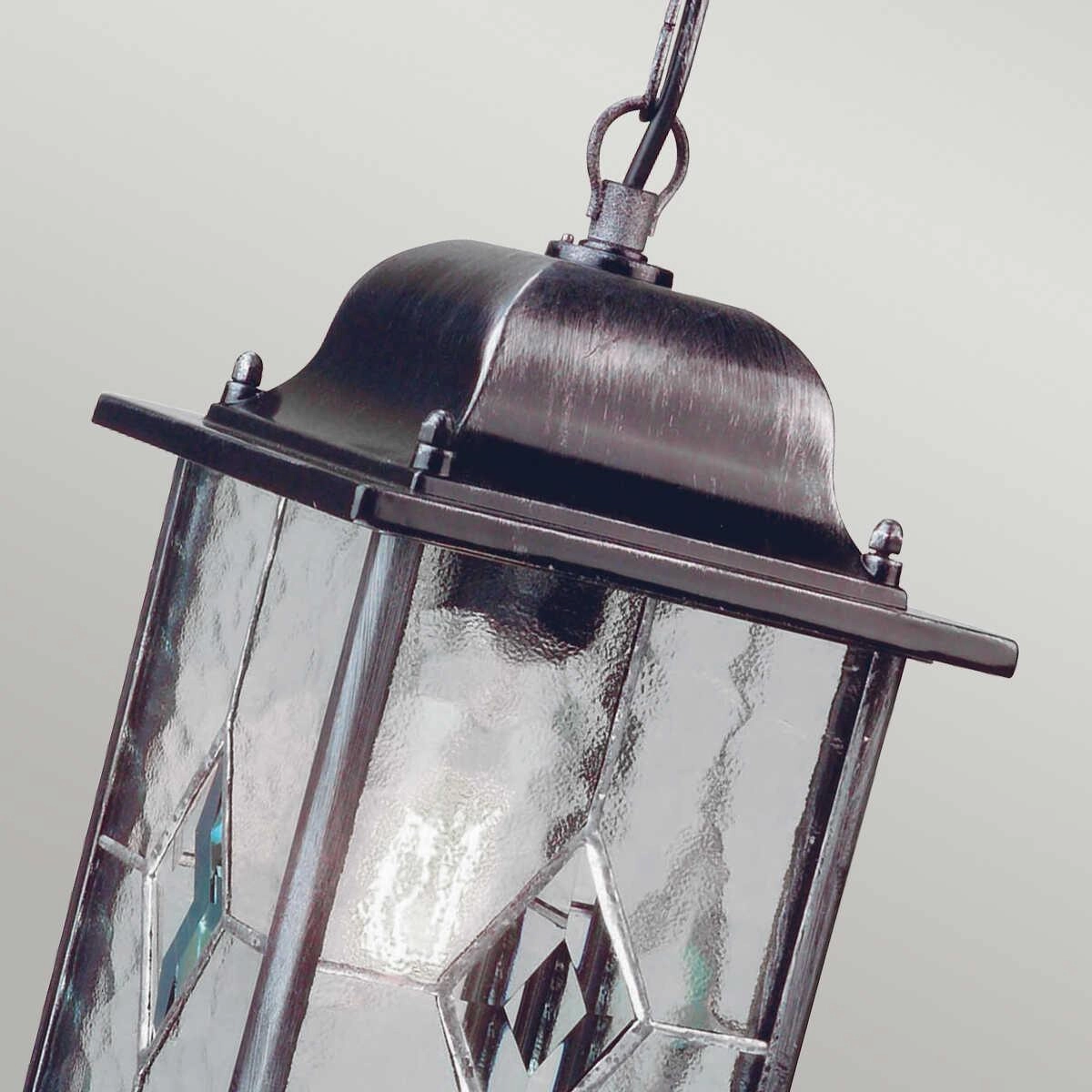 Elstead Wexford Black/Silver Outdoor Pendant Light