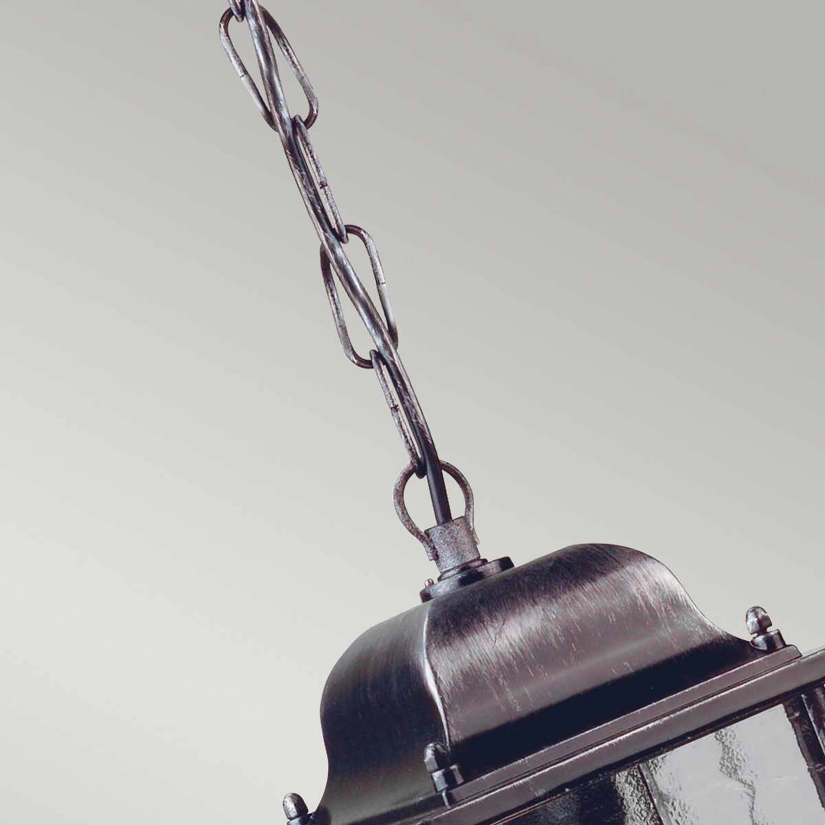 Elstead Wexford Black/Silver Outdoor Pendant Light