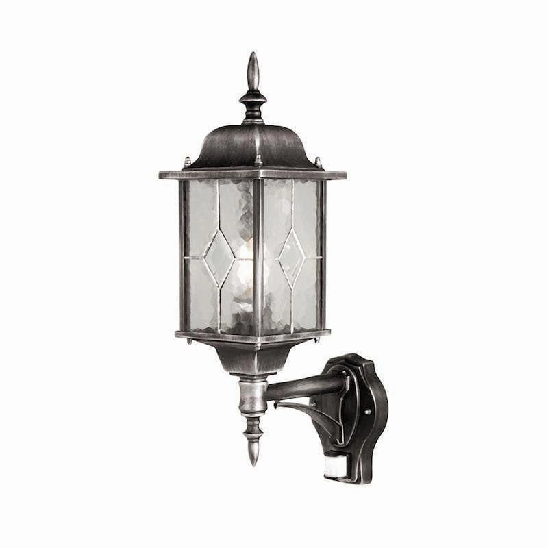 Elstead Wexford Black/Silver Outdoor PIR Wall Light outdoor wall lamp