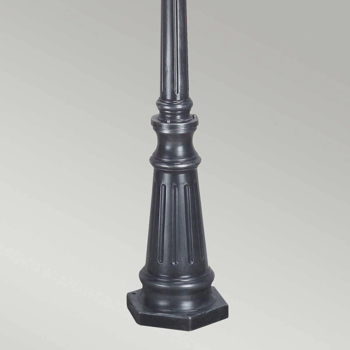 Elstead Wexford Black/Silver Outdoor Twin Arm Lamp Post