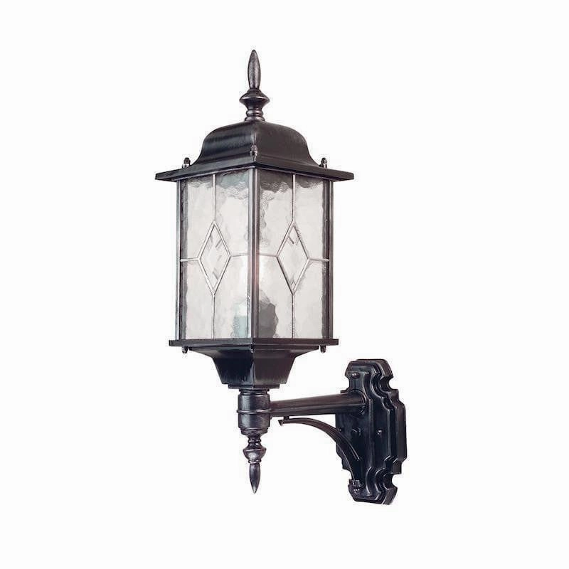 Elstead Wexford Black/Silver Outdoor Uplighter Wall Light outdoor wall lamp