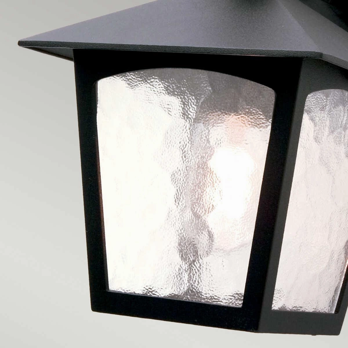 Elstead York Black Outdoor Downlighter Wall Light