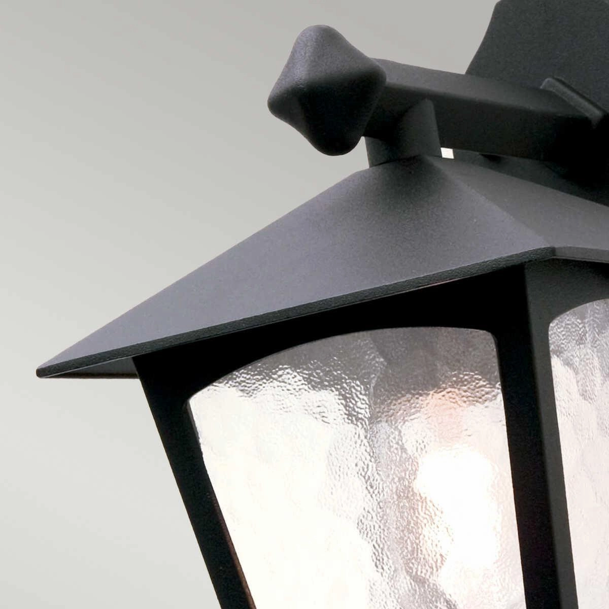 Elstead York Black Outdoor Downlighter Wall Light
