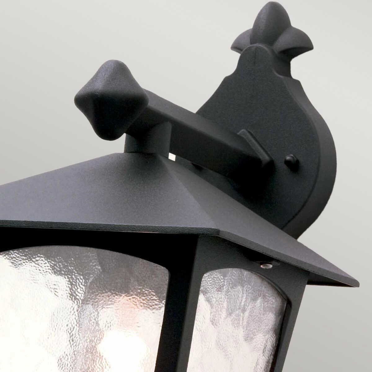 Elstead York Black Outdoor Downlighter Wall Light