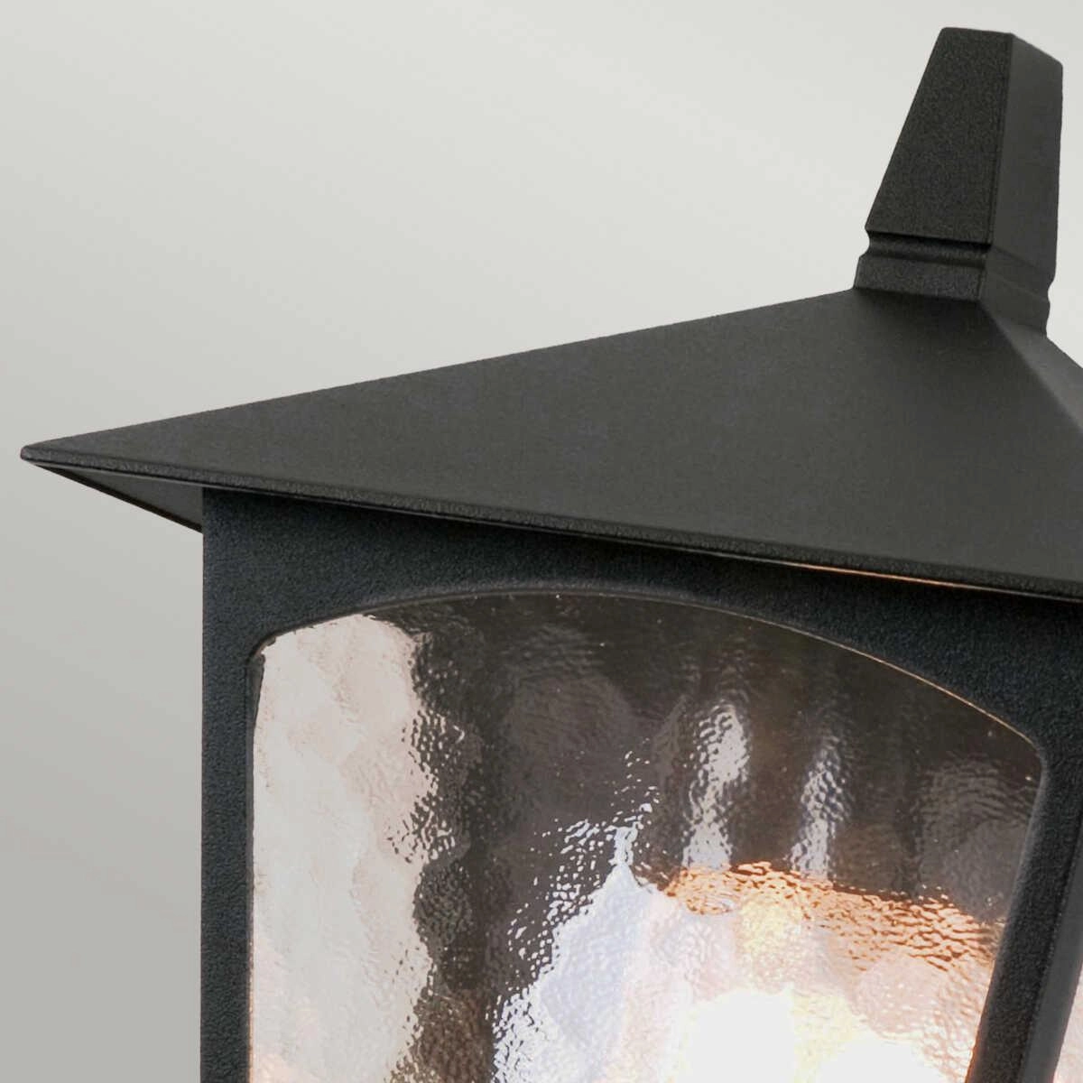 Elstead York Black Outdoor Half Wall Light