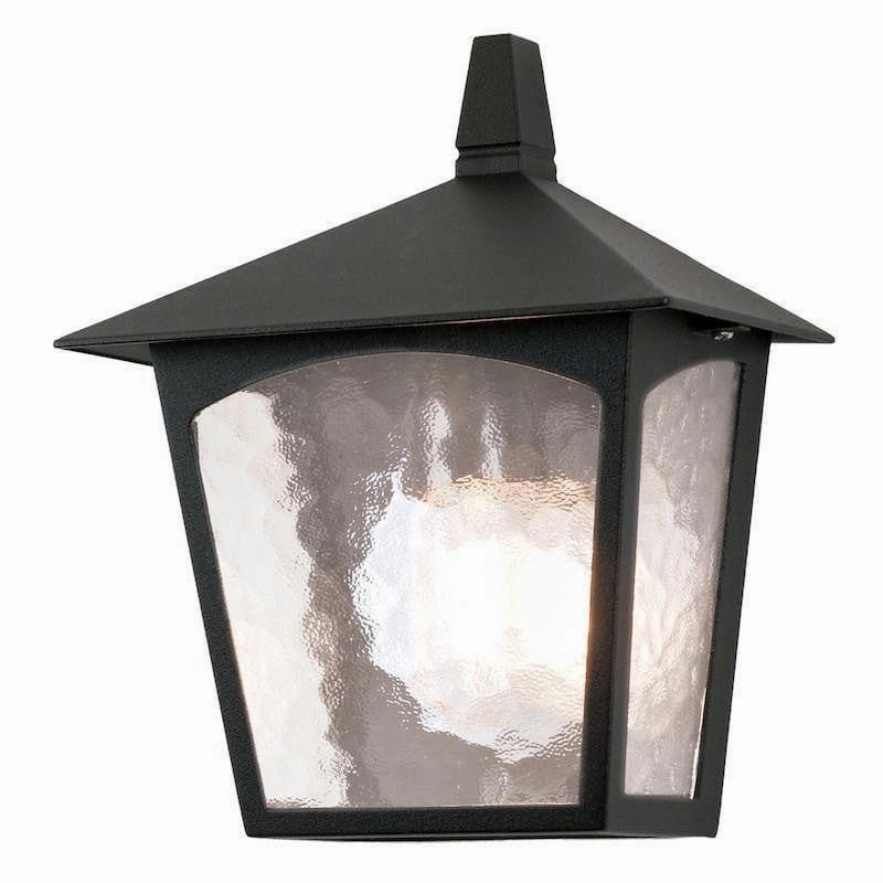 Elstead York Black Outdoor Half Wall Light outdoor wall lamp