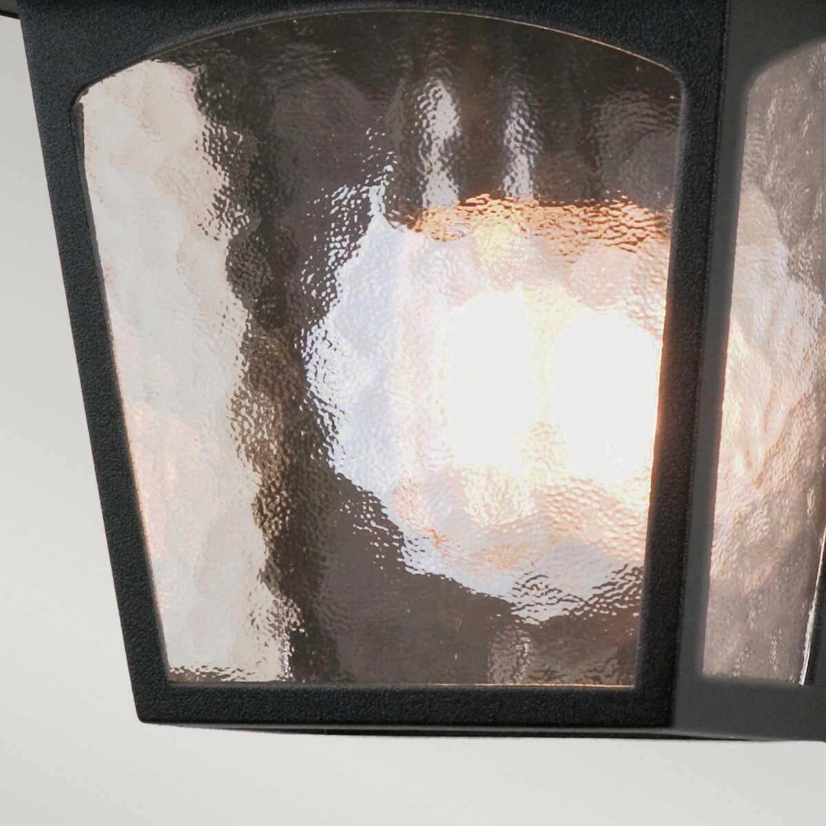 Elstead York Black Outdoor Half Wall Light