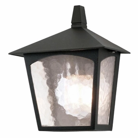 Elstead York Black Outdoor Half Wall Light outdoor wall lamp