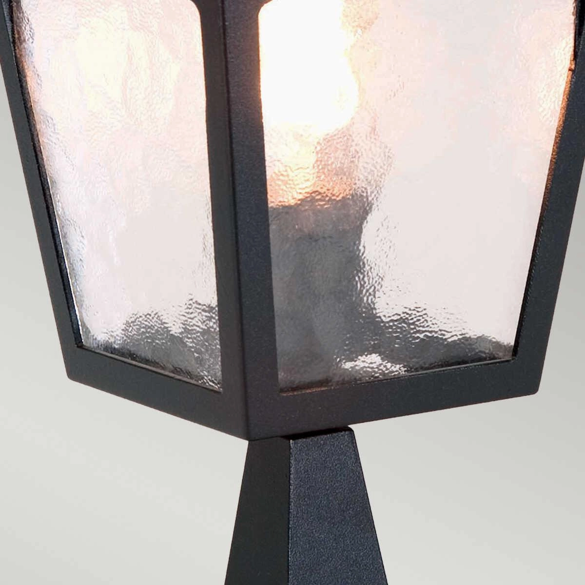 Elstead York Black Outdoor Pedestal Lantern