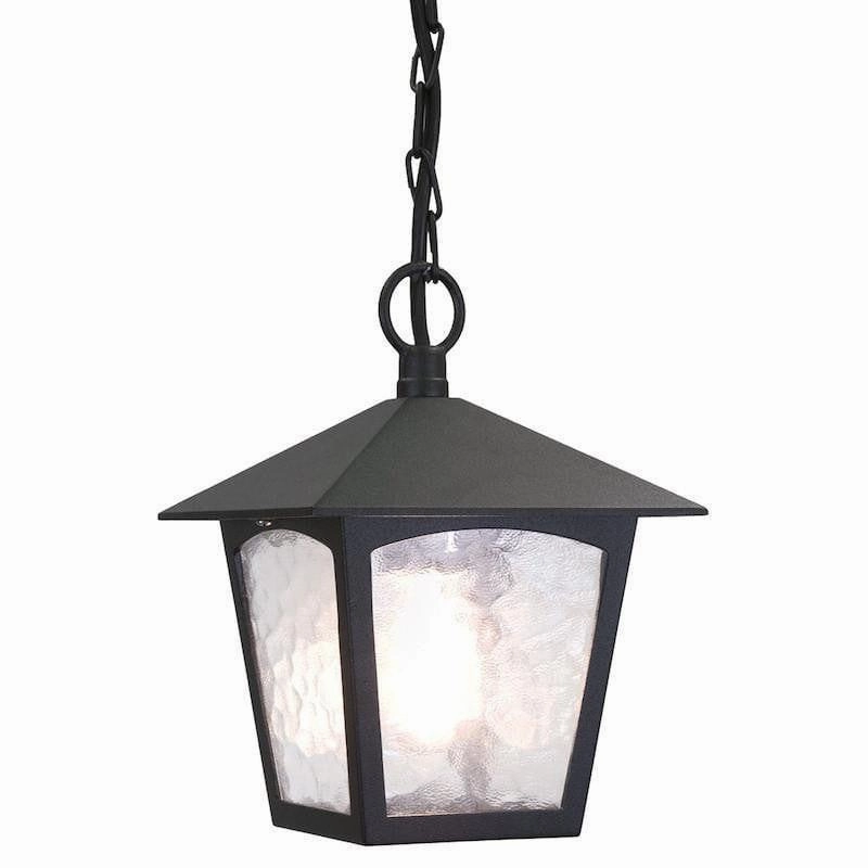 Elstead York Black Outdoor Pendant Light outdoor wall lamp