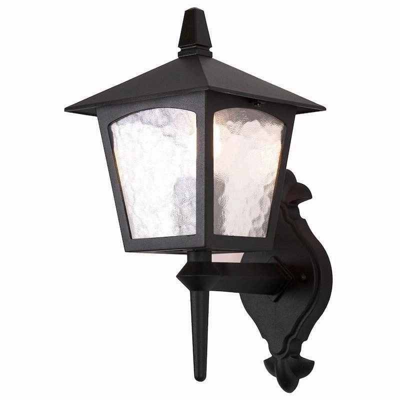 Elstead York Black Outdoor Uplighter Wall Light outdoor wall lamp