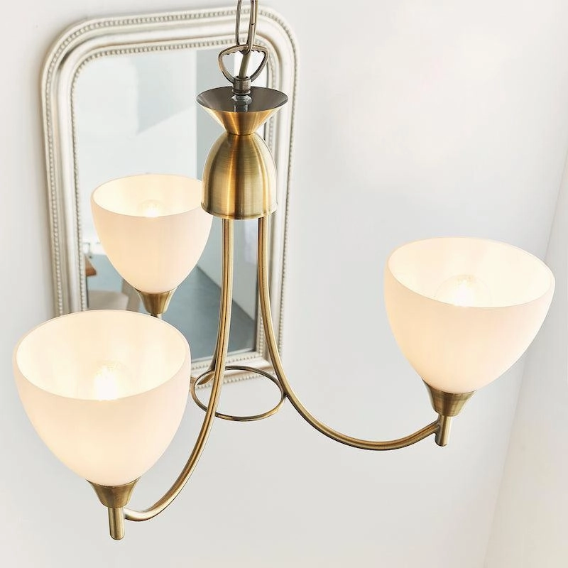Endon Alton 3 Arm Antique Brass Pendant Ceiling Light modern ceiling lamp
