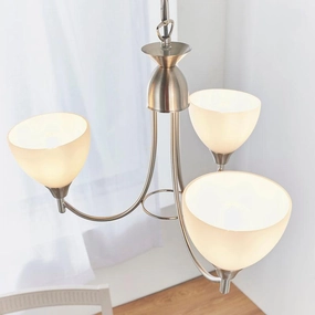 Endon Alton 3 Arm Satin Chrome Semi Flush Ceiling Light simple ceiling design light