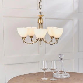Endon Alton 5 Arm Antique Brass Finish Ceiling Pendant simple ceiling design light