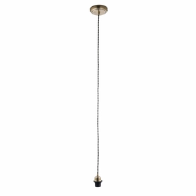 Endon Antique Brass Cable set 1 Light Pendant Ceiling Light simple ceiling design light