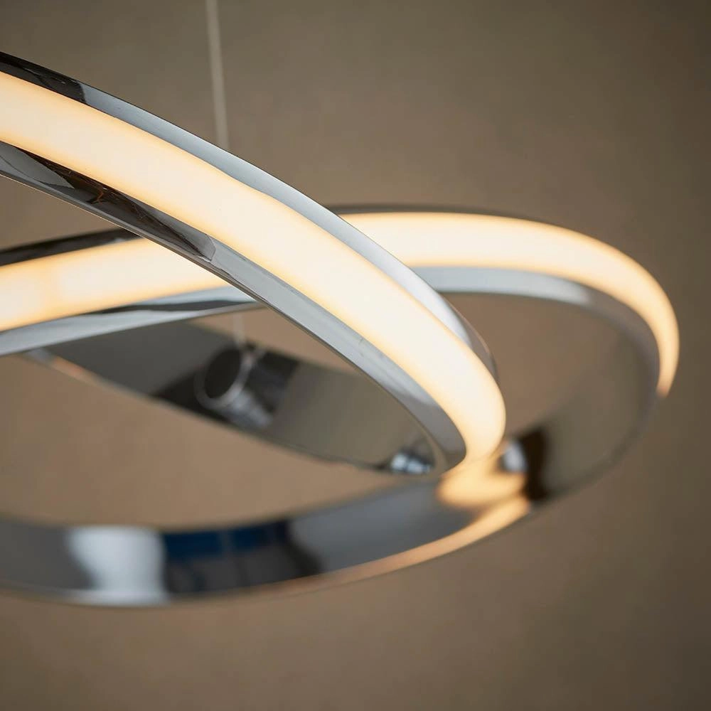 Endon Aria 1 Light Chrome Ceiling Pendant