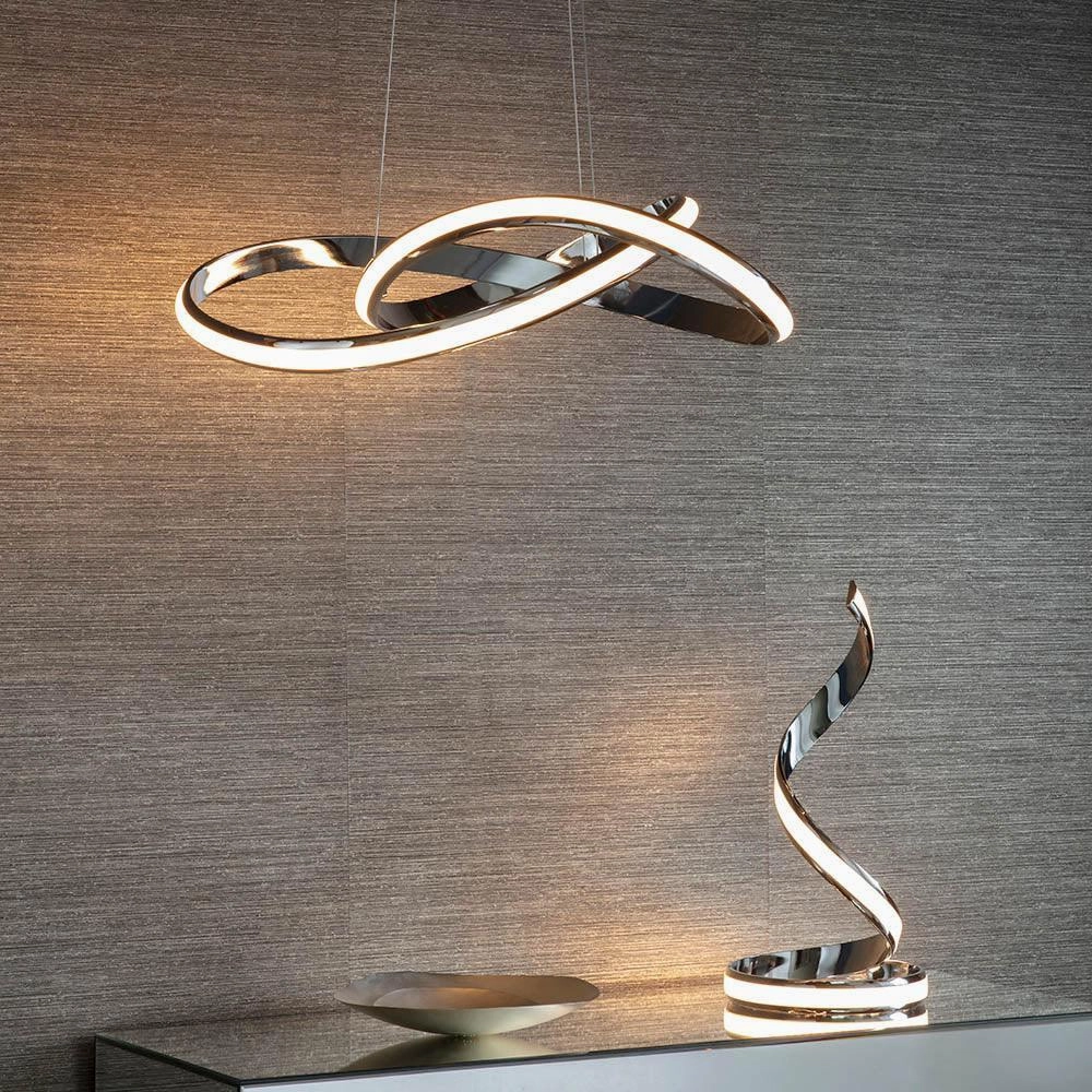 Endon Aria 1 Light Chrome Ceiling Pendant