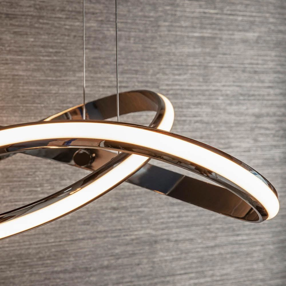 Endon Aria 1 Light Chrome Ceiling Pendant