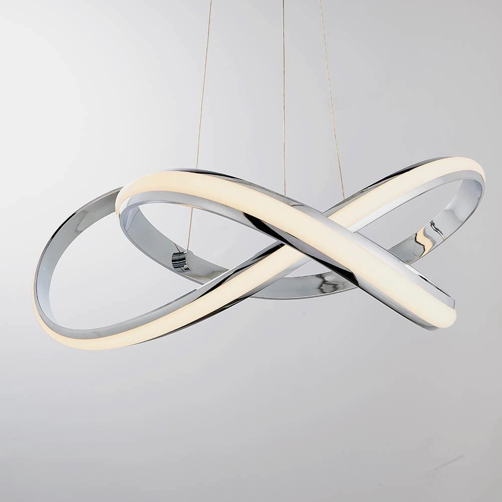 Endon Aria 1 Light Chrome Ceiling Pendant
