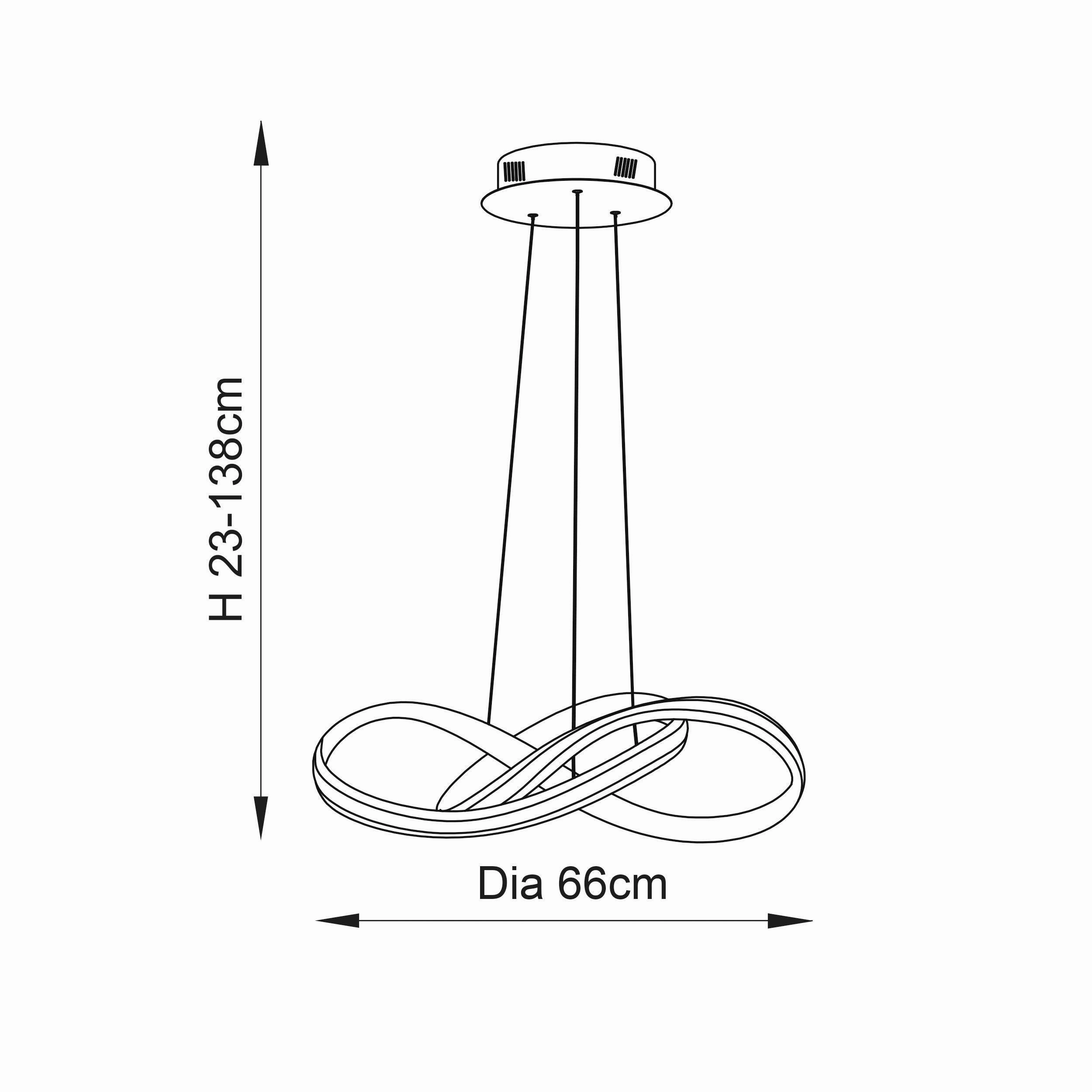 Endon Aria 1 Light Chrome Ceiling Pendant