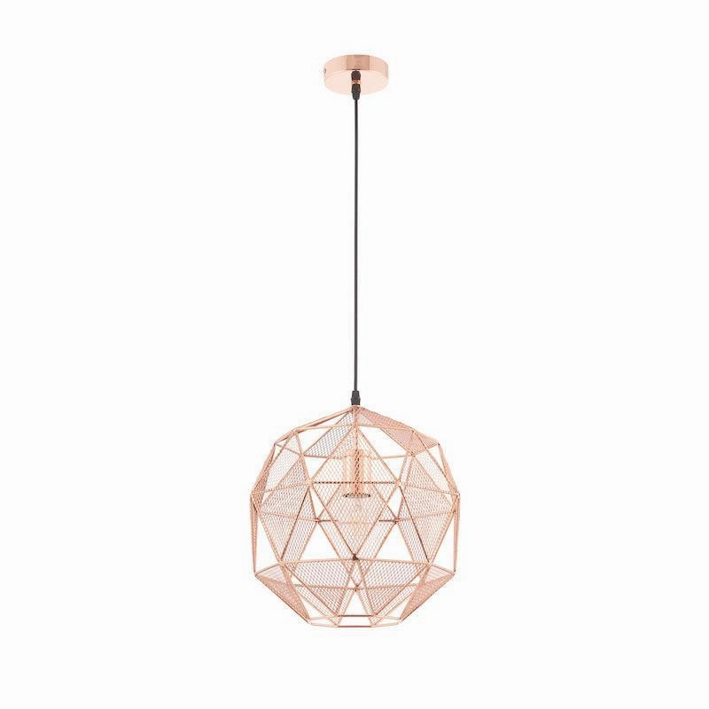 Endon Armour Copper 1 Light Pendant