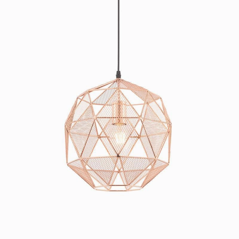 Endon Armour Copper 1 Light Pendant